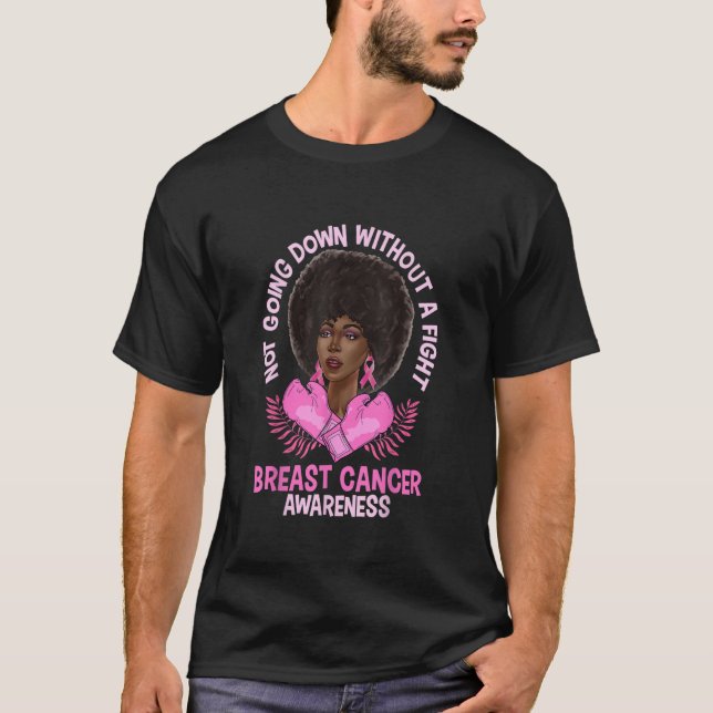 Camiseta Altura do Cancer rosa afro-americano (Frente)