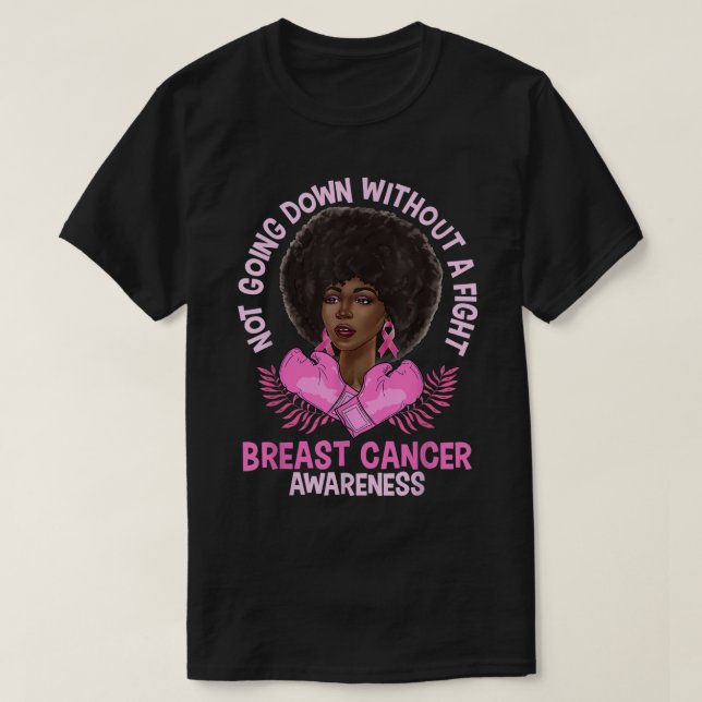 Camiseta Altura do Cancer rosa afro-americano (Frente do Design)