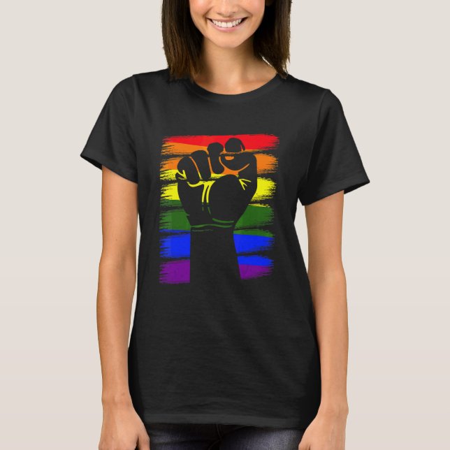 Camiseta Altura do indicador de orgulho gay Lgbt Q Legal do (Frente)