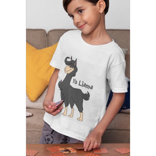 Camiseta Altura e Majestoso Cabelo Negro Llama (Criador carregado)
