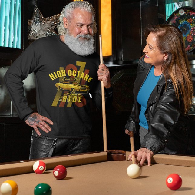 Camiseta Altura Longa da Costa Oeste do Carro Muscular de O (Criador carregado)