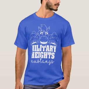 Camiseta Alturas Militares Mustangs brancos em azul