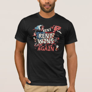 Camiseta Aluguel Vence Novamente Humor Divertido de Aluguel