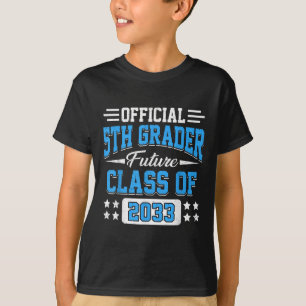 Camiseta Aluno da 5ª série turma futura de 2033 primeiro di