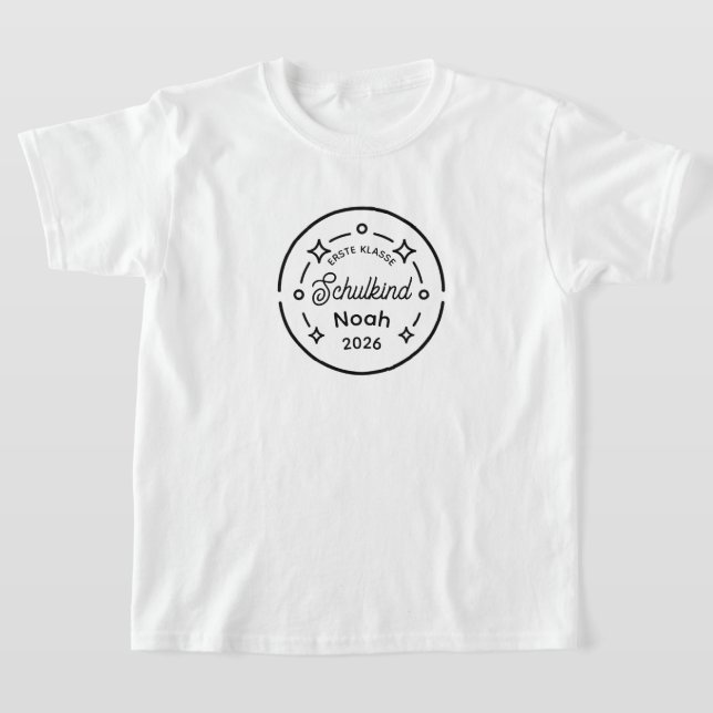 Camiseta Aluno da Primeira Série 2026 com Nome de Volta à (Postura )