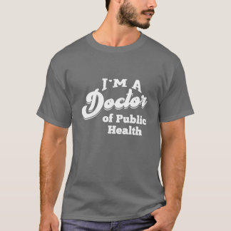 Camiseta Aluno de Doutorado em Saúde Pública Phd retr