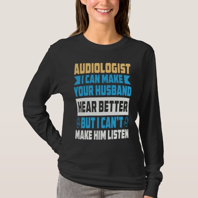Camiseta Aluno de Saúde de Audiologista Documento de Perda  (Frente)