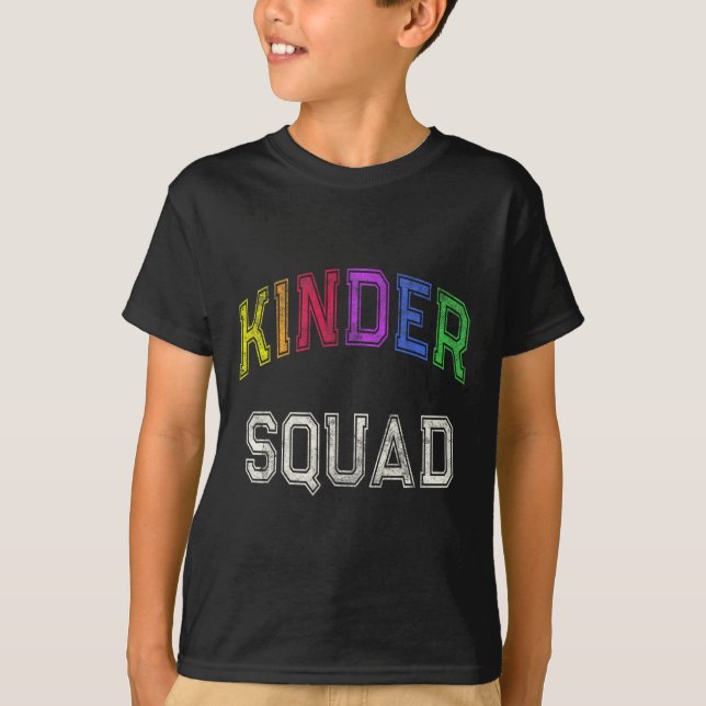 Camiseta Aluno do jardim de infância Kinder Squad Professor (Frente)