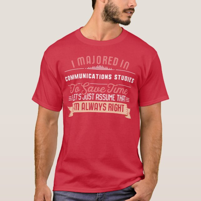 Camiseta Aluno formado em Estudos de Comunicação menino (Frente)