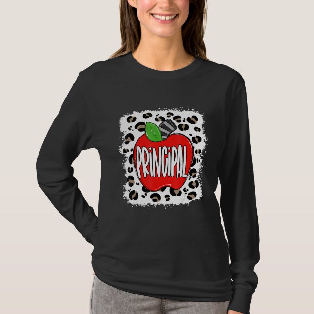 Camiseta Aluno Principal Maçã Feliz Primeiro Último 100 Dia (Frente)