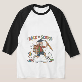 Camiseta Aluno Sênior de Volta às Aulas Engraçado