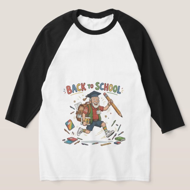 Camiseta Aluno Sênior de Volta às Aulas Engraçado (Postura )