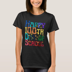 Camiseta Alunos Crianças Professores Groovy Feliz 100º Dia