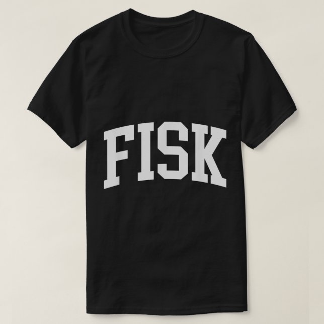 Camiseta Alunos da Universidade Fisk Athletic Arch College (Frente do Design)