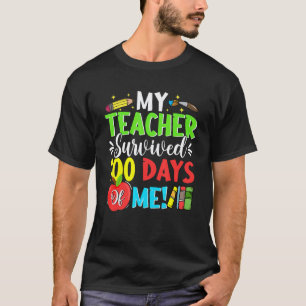 Camiseta Alunos do 100º Dia Escolar Meu Professor Sobrevive