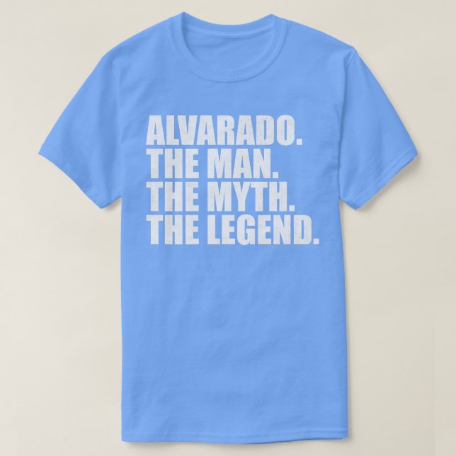 Camiseta Alvarado Nome da família Alvarado sobrenome Al (Frente do Design)
