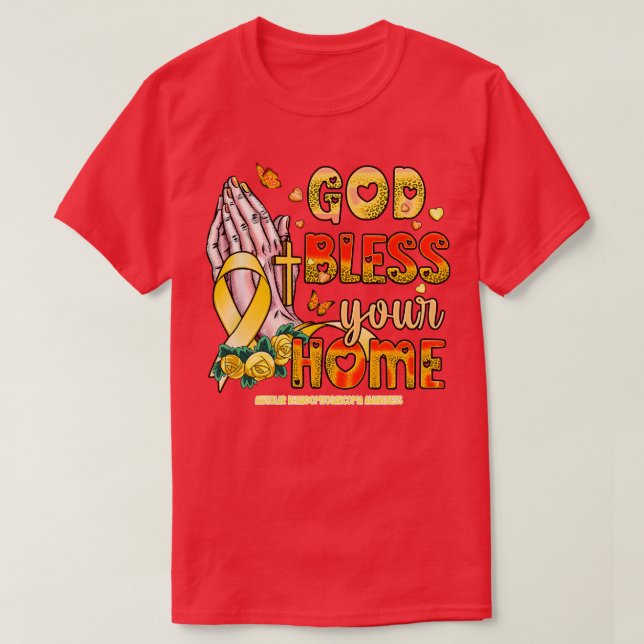 Camiseta Alveolar Rhabdomyosarcoma deus abençoe de Consciên (Frente do Design)