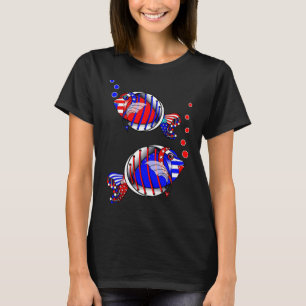 Camiseta Alvesart - Peixe americano fofo EUA