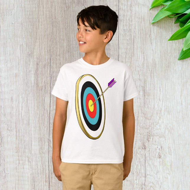 Camiseta Alvo de Archery Bullseye com Arrow Hitting Center (Criador carregado)