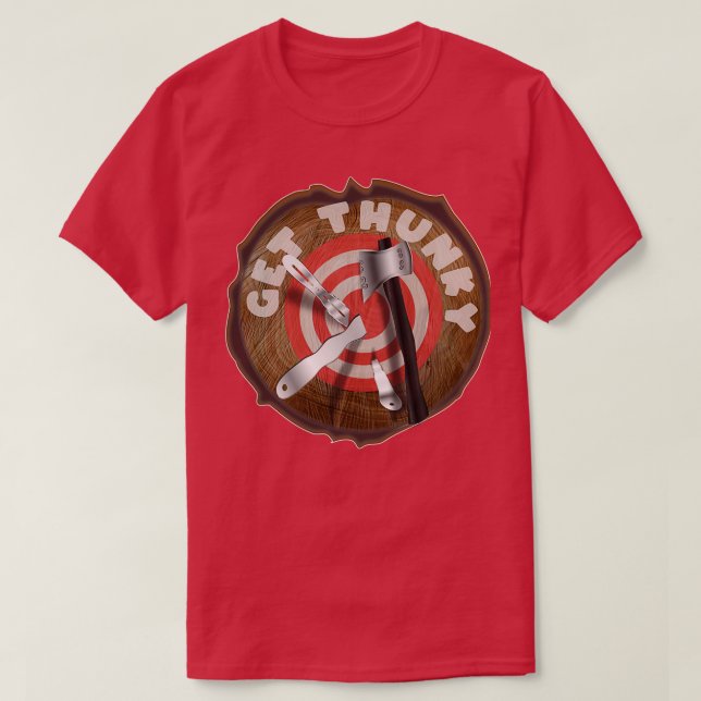 Camiseta Alvo de Impalamento do Escopo da Árvore THUNKY (Frente do Design)