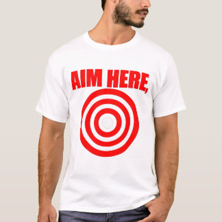 Camiseta Alvo de Tiro ao Alvo Design Aqui