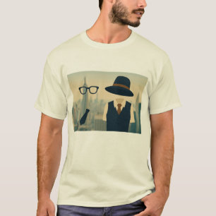 Camiseta Alvy & Annie - Silhouette Skyline NYC minimalista