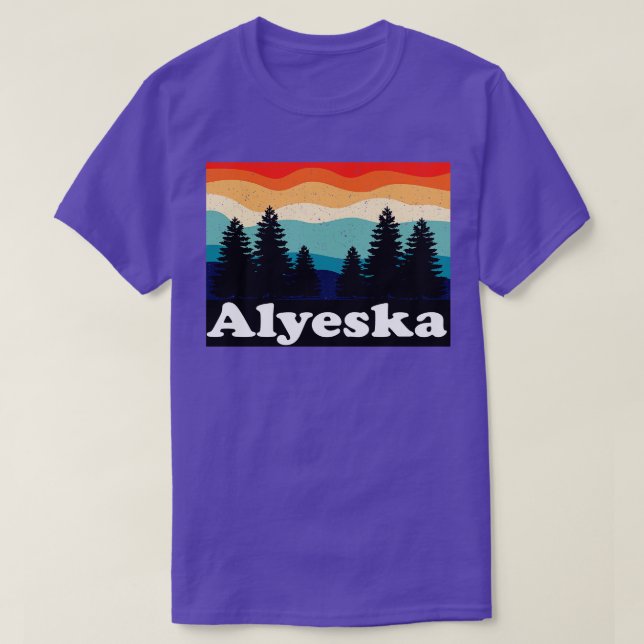 Camiseta Alyeska Alaska Retro (Frente do Design)