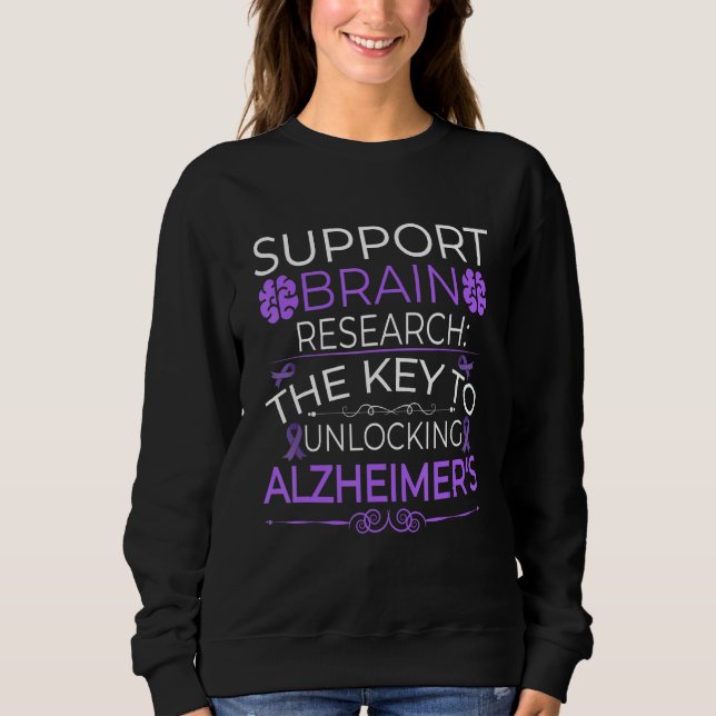 Camiseta Alzheimer Brain Injury Design Purple Alzheimers Aw (Frente)