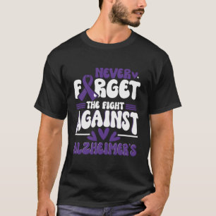 Camiseta Alzheimer Brain Lesão cerebral Design Roxo Alzheim