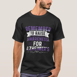 Camiseta Alzheimer Brain Lesão cerebral Design Roxo Alzheim