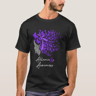 Camiseta Alzheimer: Consciência Oferece Bumbum Roxo A Alzhe
