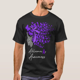 Camiseta Alzheimer De Conscientização Roxo