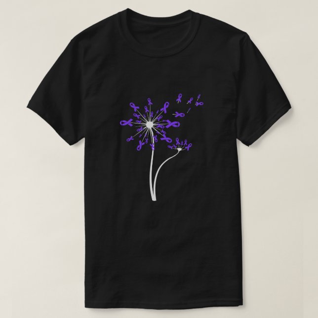 Camiseta Alzheimer Lupus Epilepsia Sensibilização Dandelion (Frente do Design)