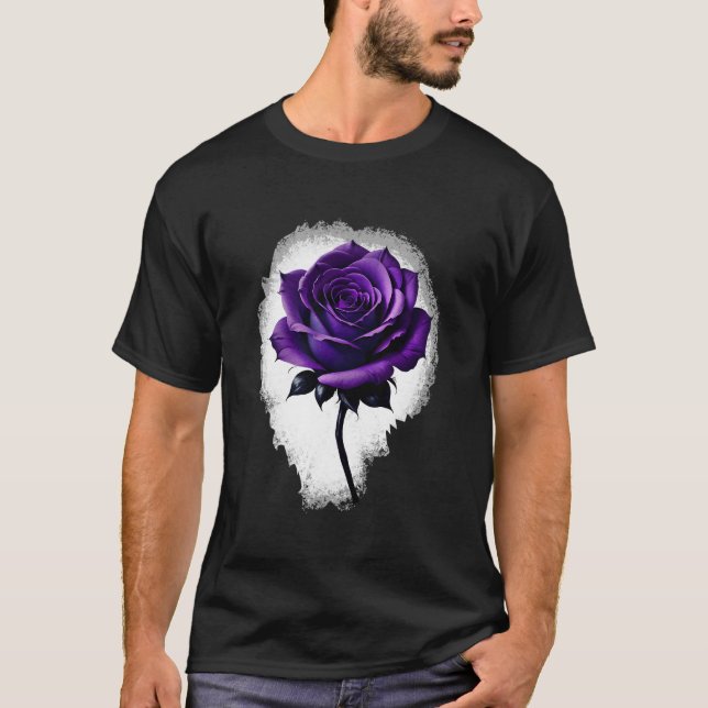 Camiseta Alzheimer: Rosa Roxo De Consciência (Frente)