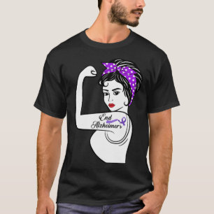 Camiseta Alzheimer Sensibilização Forte Fita Roxa