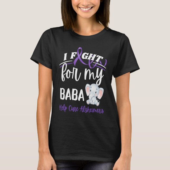 Camiseta Alzheimer's Awareness I Fight Baba Alzheimer's Ele (Frente)