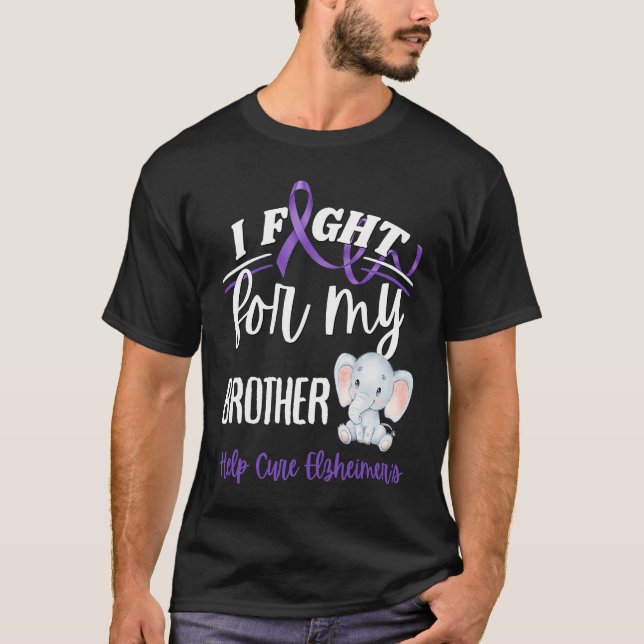 Camiseta Alzheimer's Awareness I Fight Brother Alzheimer's  (Frente)