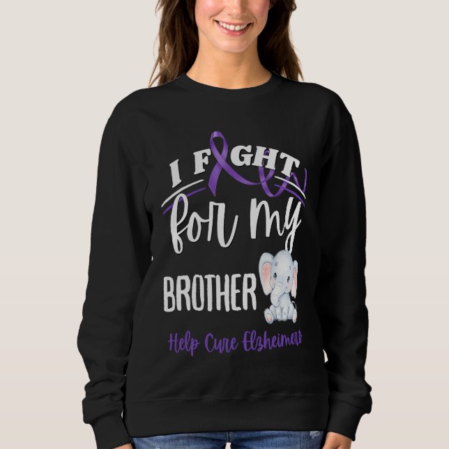 Camiseta Alzheimer's Awareness I Fight Brother Alzheimer's  (Frente)