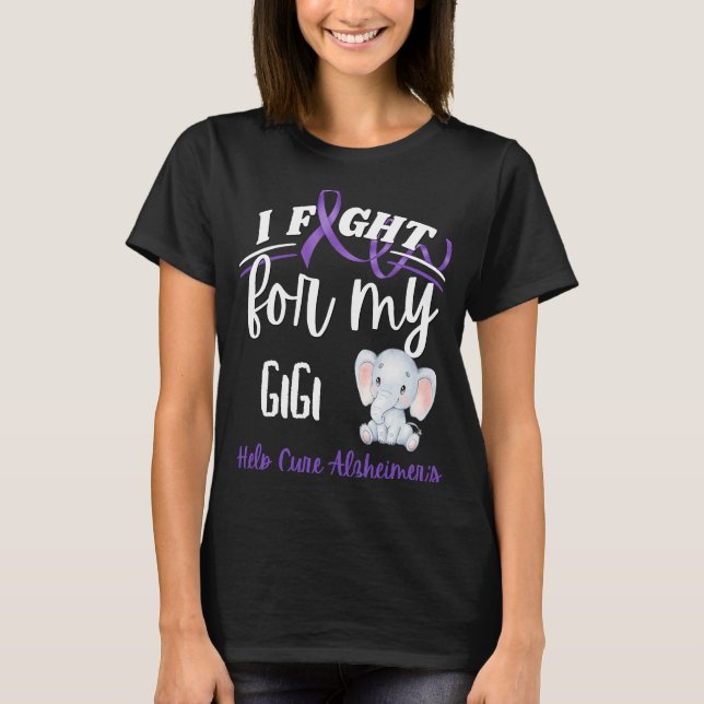 Camiseta Alzheimer's Awareness I Fight For Gigi Alzheimer's (Frente)