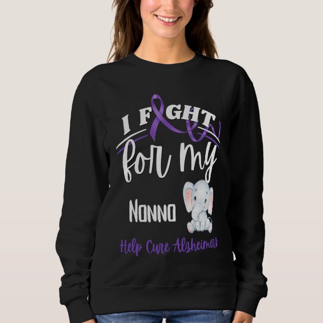 Camiseta Alzheimer's Awareness I Fight For Nonno Alzheimer' (Frente)