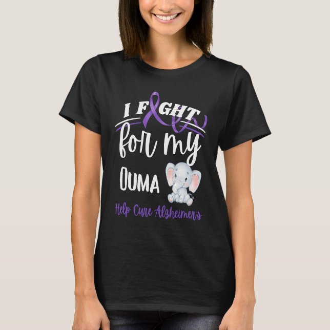 Camiseta Alzheimer's Awareness I Fight For Ouma Alzheimer's (Frente)
