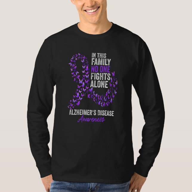 Camiseta Alzheimer's Disease Awareness Month Butterfly Purp (Frente)