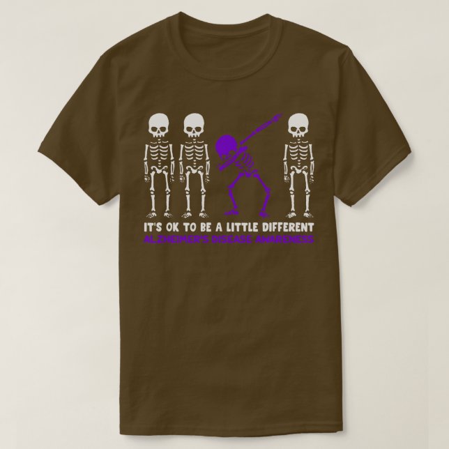 Camiseta Alzheimers Sensibilizam Está Tudo Bem Ser Um Pouco (Frente do Design)