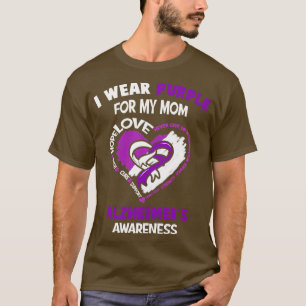 Camiseta Alzheimers Sensibilizam Eu Visto Roxo Para O Meu