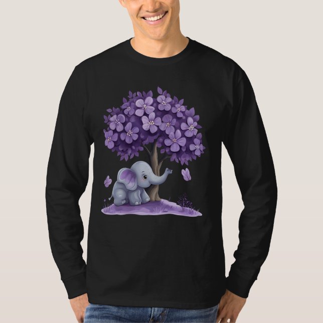 Camiseta Alzhemer: Elefante de consciência Crianças de Fita (Frente)