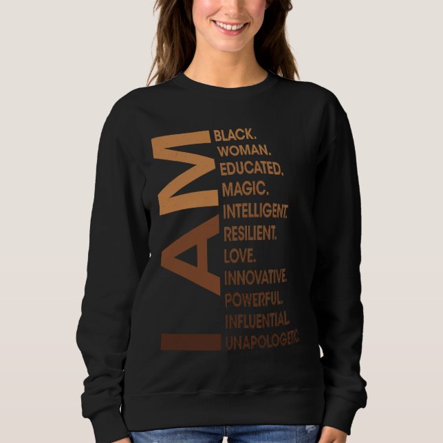 Camiseta Am Black Woman Unapologetically Black History Mont (Frente)