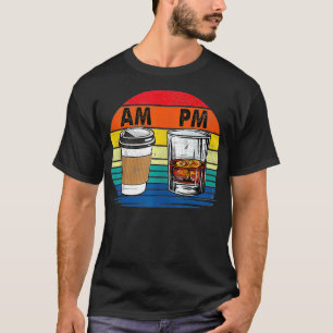 Camiseta AM Café PM Engraçado Bebendos Amam Homens Mulheres