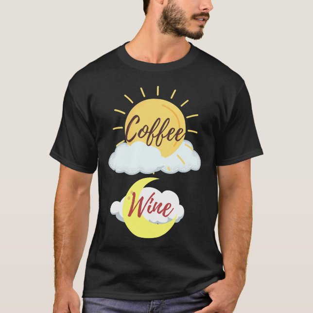 Camiseta Am Café Pm Wine (Frente)
