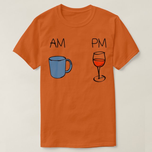 Camiseta AM Café PM Wine (Frente do Design)