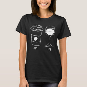 Camiseta AM Café PM Wine Sketch